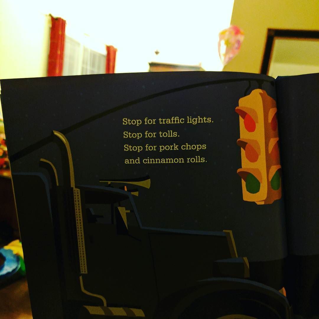 If this is what truckers eat every day  I may have to consider a career change.  From a book my youngest son got from the library
